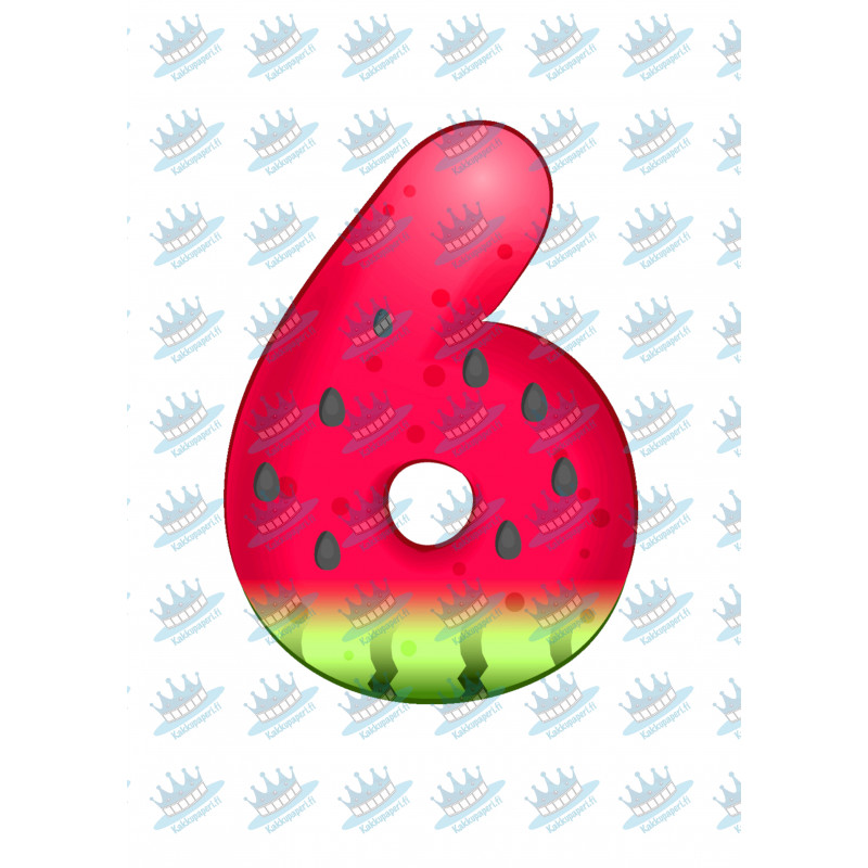 Watermelon Six - edible cake decoration