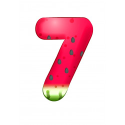 Watermelon Seven - edible cake decoration