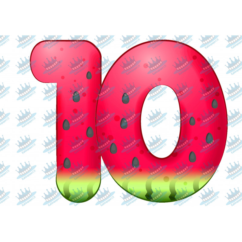 Watermelon Ten - edible cake decoration