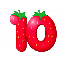 Strawberry Ten - edible cake decoration