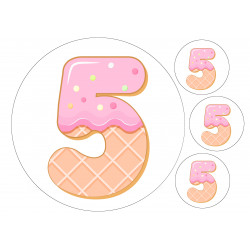 Ice Cream Five - edible cake decoration