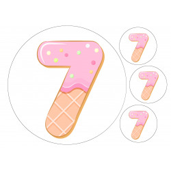 Ice Cream Seven - edible cake decoration