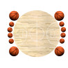 Basketball court edible cake topper