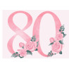 Pink Rose Eighty - edible cake decoration