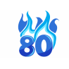 Flaming Blue Eighty - edible cake decoration