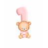 Pink Baby Bear One - edible cake decoration