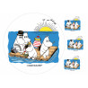 Moomin - Moomins sailing - Edible cake topper