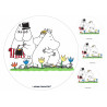 Moomin - Moomins hugging - Edible cake topper