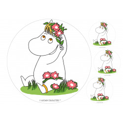 Moomin - Snorksmaiden and flowers - Edible cake topper