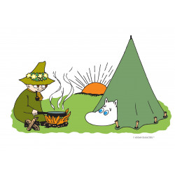 Moomin - Moomin and Snufkin camping - Edible cake topper