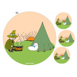 Moomin - Moomin and Snufkin camping - Edible cake topper