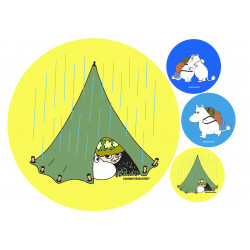 The Moomins - Moomin and Snufkin in a tent  - edible cake topper