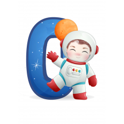 Boy Astronaut Zero - edible cake decoration