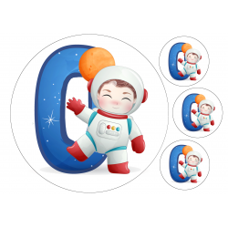 Boy Astronaut Zero - edible cake decoration