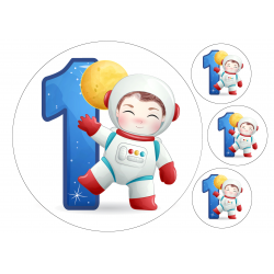 Boy Astronaut One - edible cake decoration