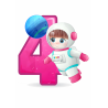 Girl Astronaut Four - edible cake decoration