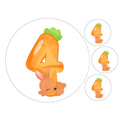 Carrot Four - edible cake decoration