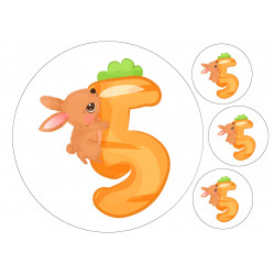 Carrot Five - edible cake decoration