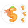 Carrot Five - edible cake decoration