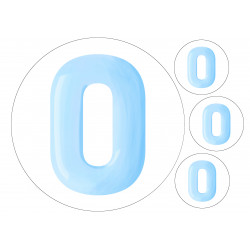 Light Blue Zero - edible cake decoration