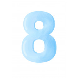 Light Blue Eight - edible cake decoration