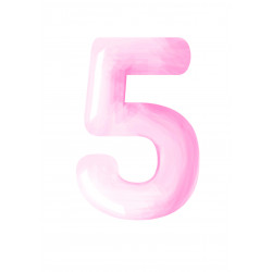 Pink Five - edible cake decoration