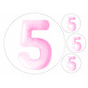 Pink Five - edible cake decoration