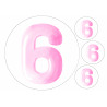 Pink Six - edible cake decoration