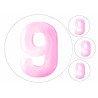 Pink Nine - edible cake decoration