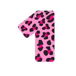 Pink Leopard One - edible cake decoration