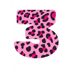 Pink Leopard Three - edible cake decoration