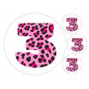 Pink Leopard Three - edible cake decoration