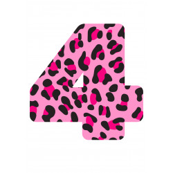 Pink Leopard Four - edible cake decoration