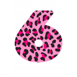 Pink Leopard Six - edible cake decoration