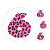 Pink Leopard Six - edible cake decoration