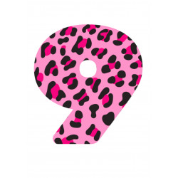 Pink Leopard Nine - edible cake decoration