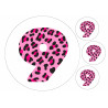 Pink Leopard Nine - edible cake decoration