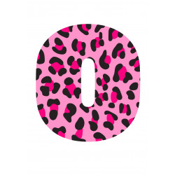 Pink Leopard Ten - edible cake decoration