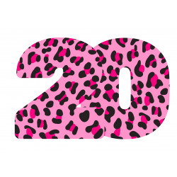 Pink Leopard Twenty - edible cake decoration