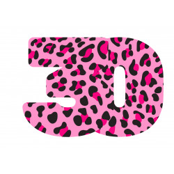 Pink Leopard Thirty - edible cake decoration