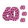 Pink Leopard Sixty - edible cake decoration