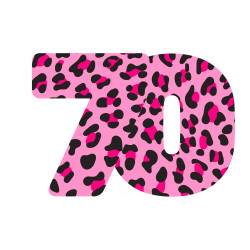 Pink Leopard Seventy - edible cake decoration