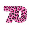 Pink Leopard Seventy - edible cake decoration