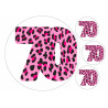 Pink Leopard Seventy - edible cake decoration