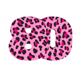 Pink Leopard Eighty - edible cake decoration