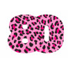 Pink Leopard Eighty - edible cake decoration