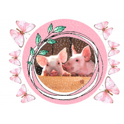 Piglets - Edible cake topper