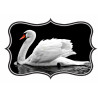 Swan - Edible cake topper