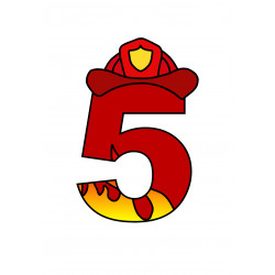 Fireman number five - edible cake decoration