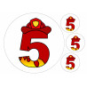 Fireman number five - edible cake decoration